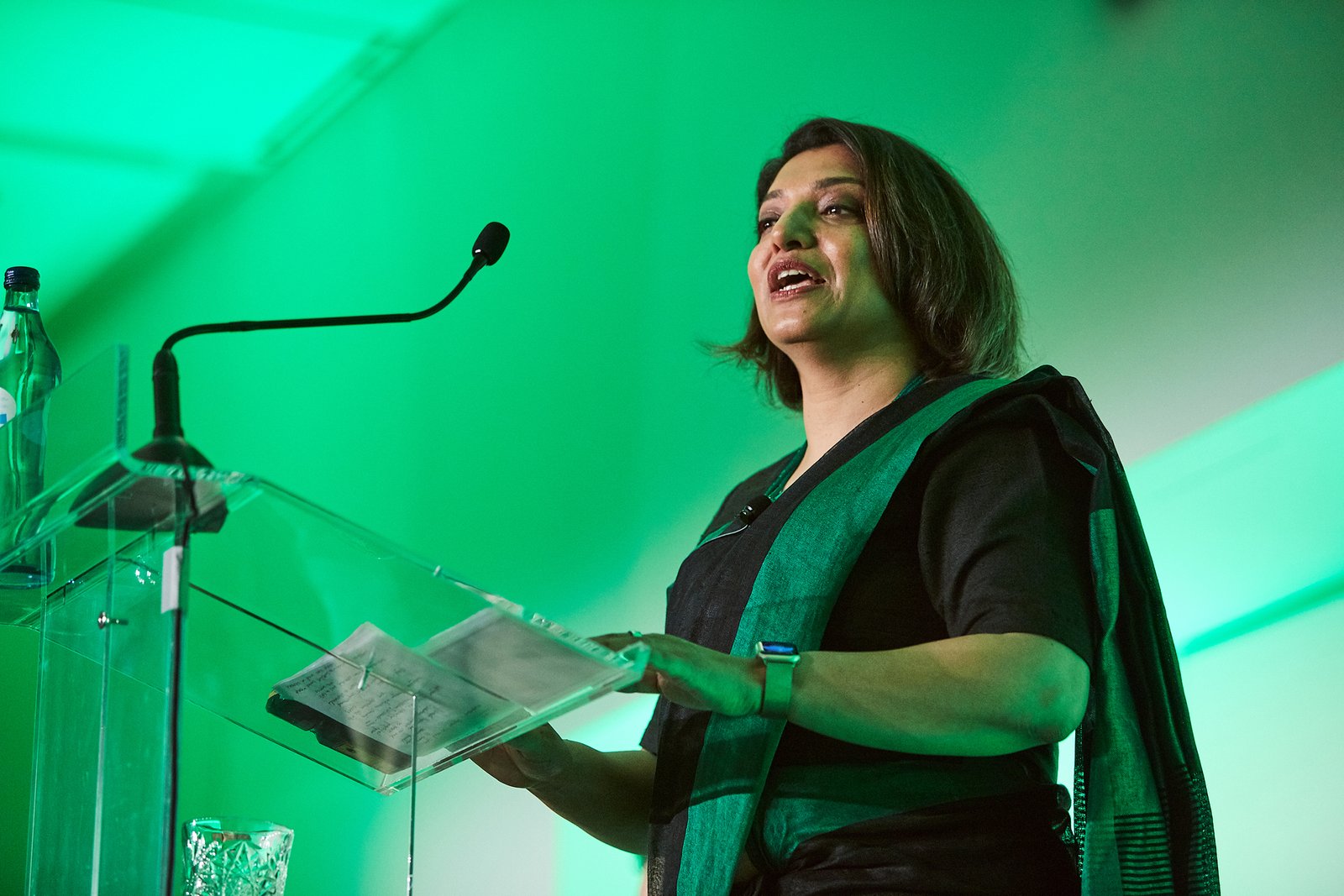 Dr Megha Kumar speaking at a conference